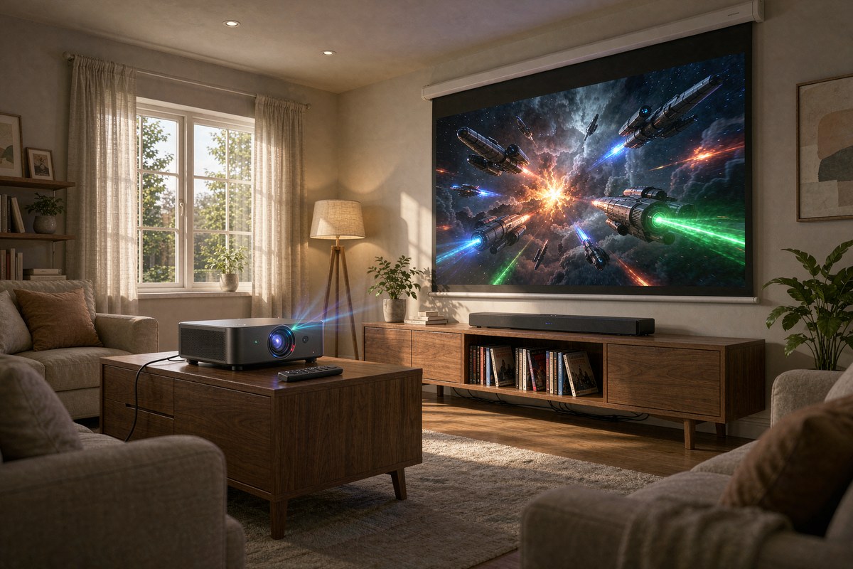 Nebula X1S 4K Triple Laser Projector Bundle, 6,000 ANSI Lumens, Google TV from NEBULA