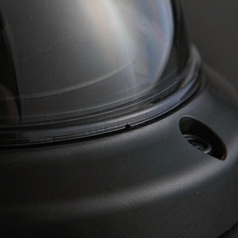 Detail view of the Anpviz 4K 16CH Black Dome PoE Security Camera System, 12PCS Wired IP Cams