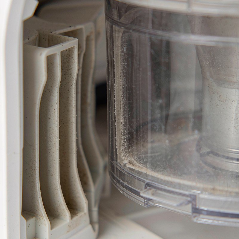 Detail view of the Yeedi by ECOVACS S20 Infinity Robot Vacuum and Mop, OMNICyclone Station