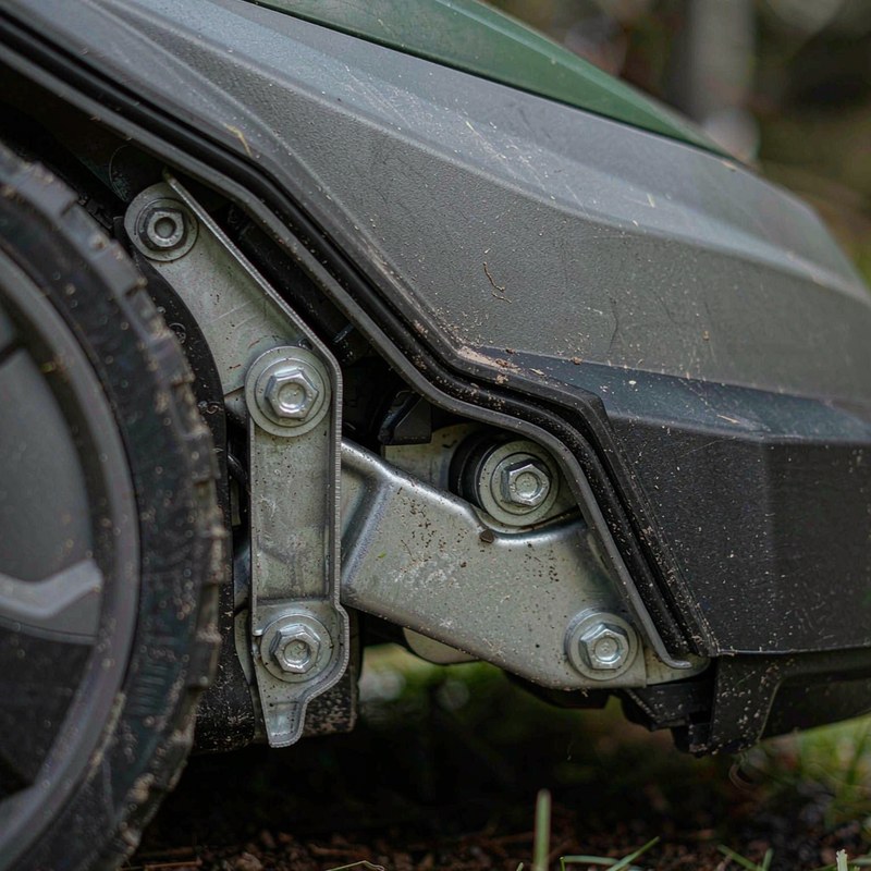 Detail view of the YARBO Robot Lawn Mower, Wire-Free with Modular Design, for Large Yard