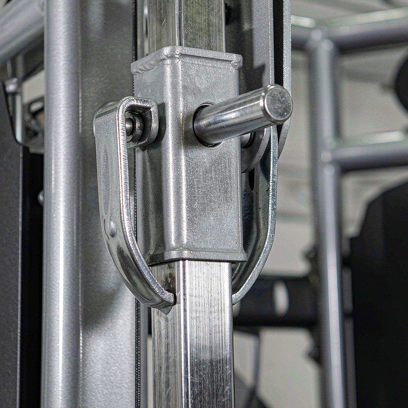 Detail view of the RitFit M1 Pro Smith Machine with Weight Stack Package Power Cage Home Gym