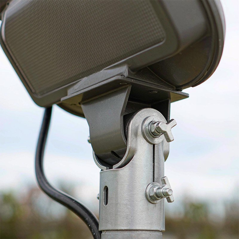 Detail view of the Juyace 3 Pack 300W LED Parking Lot Light Slip Fitter Mount Pole for Street