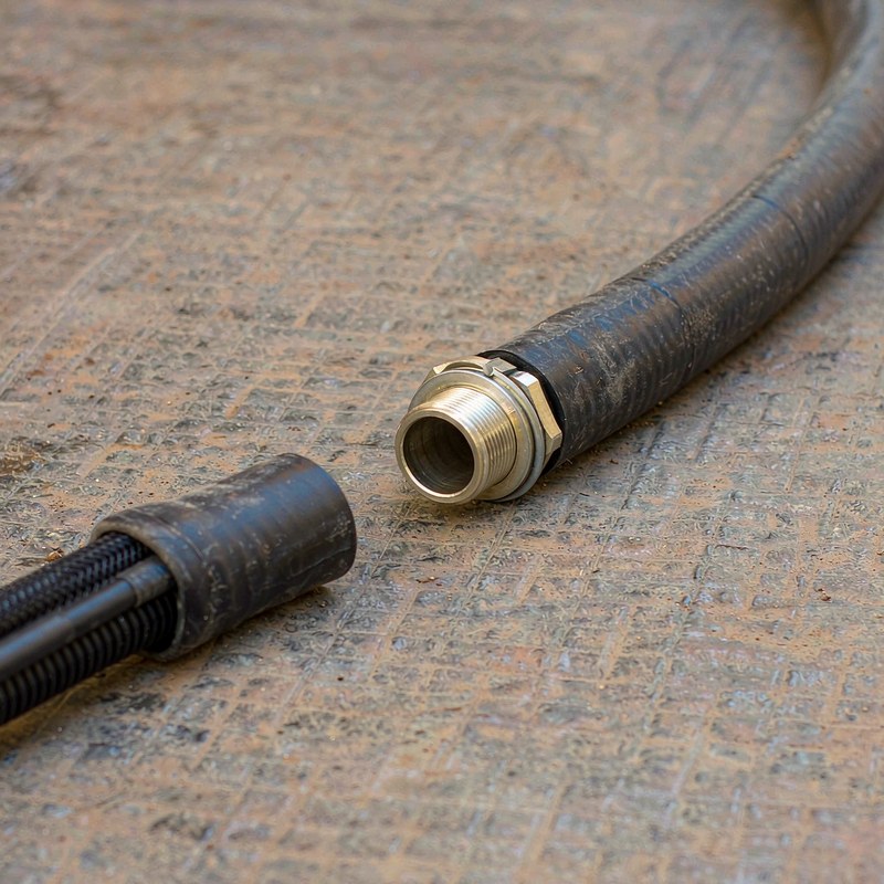 Detail view of the 100FT Heated Water Hose for RV, Heated Drinking Water Hose (100FT)