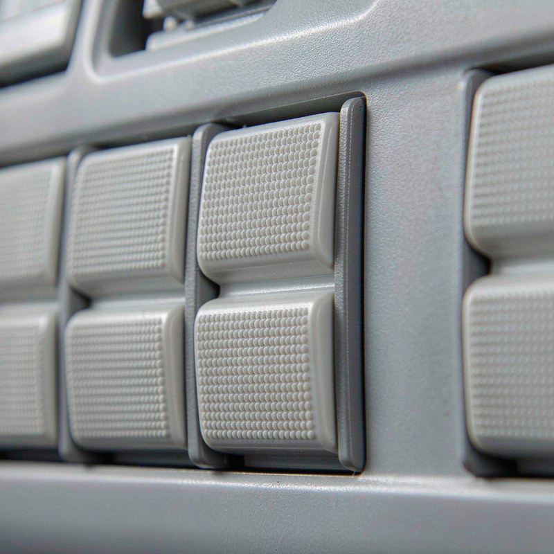 Detail view of the Auxbeam 4 Gang Slim Switch Panel AS-400 with APP&Wireless Remote Control