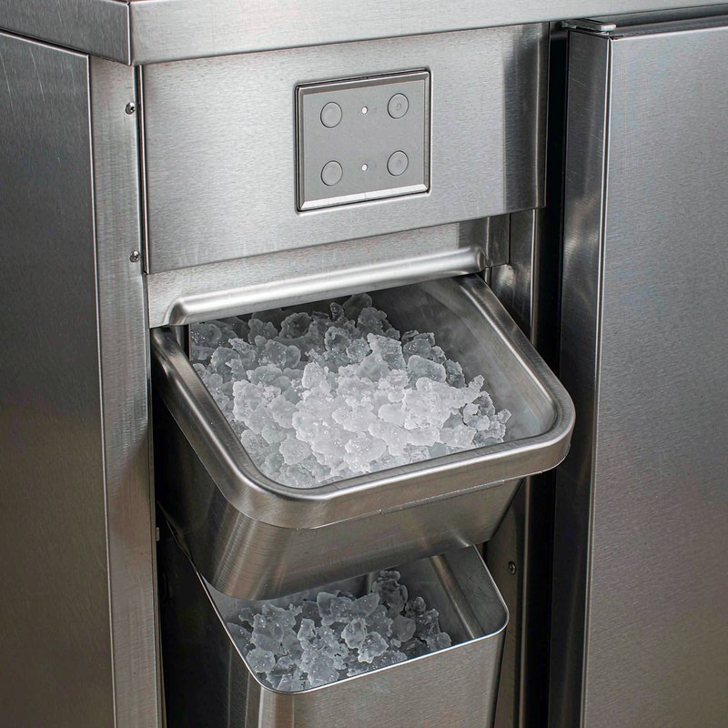 Detail view of the Electactic Nugget Ice Machine, Commercial Undercounter Ice Maker