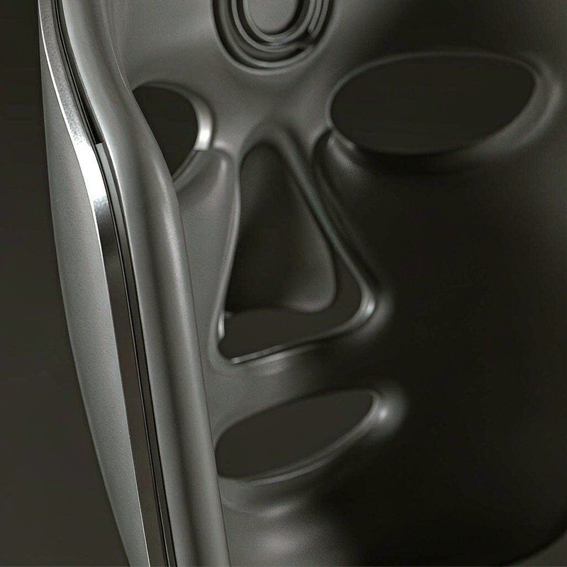 Detail view of the AMIRO 5-in-1 Light Therapy Mask for Face with 3 Modes, Silver, Spectra