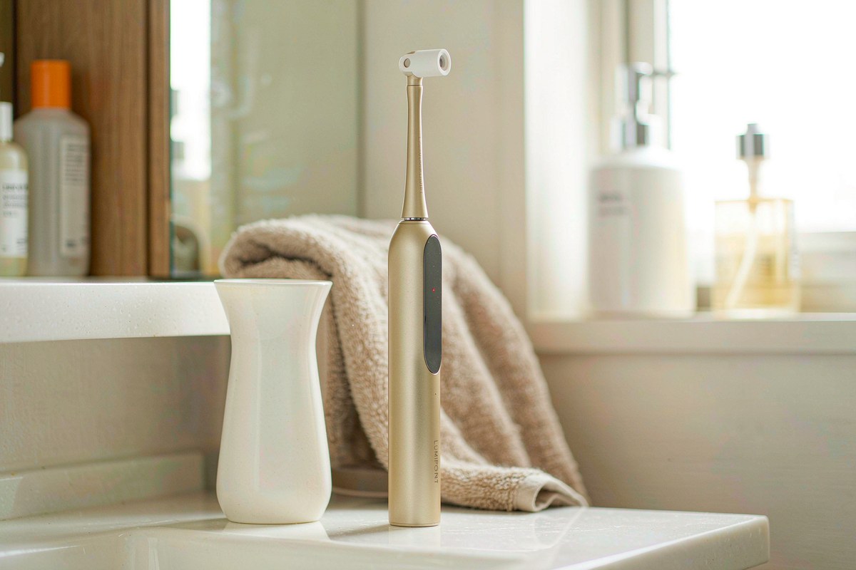 Soocas 3-in-1 Sonic Flossing Toothbrush for Adults, Gold from Soocas