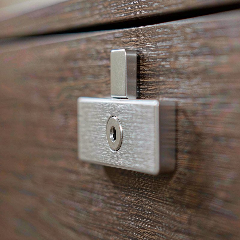 Detail view of the Tribesigns 2 Drawer Vertical File Cabinet with Lock & Bookshelf, Letter Size Large Modern