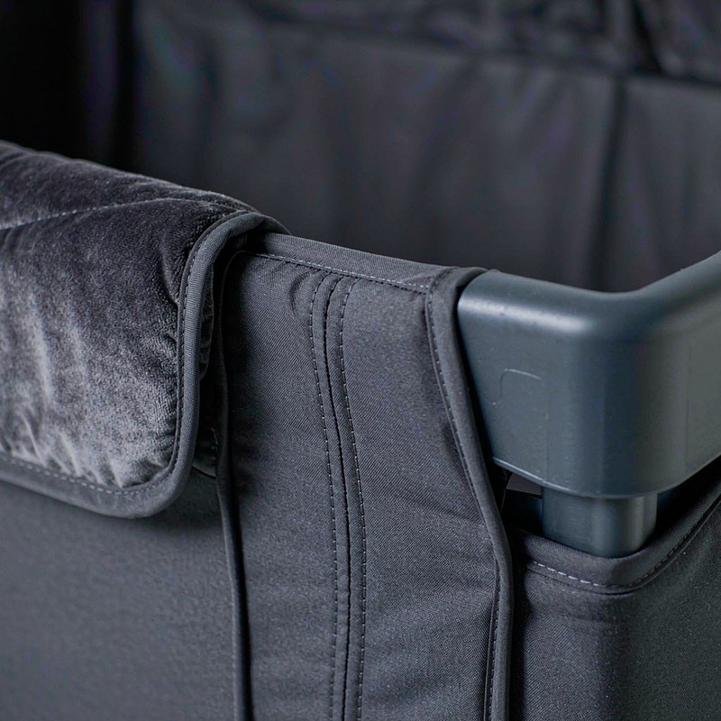 Detail view of the ANGELBLISS 3-in-1 Baby Bassinet, Rocking Bedside Bassinet, Dark Grey