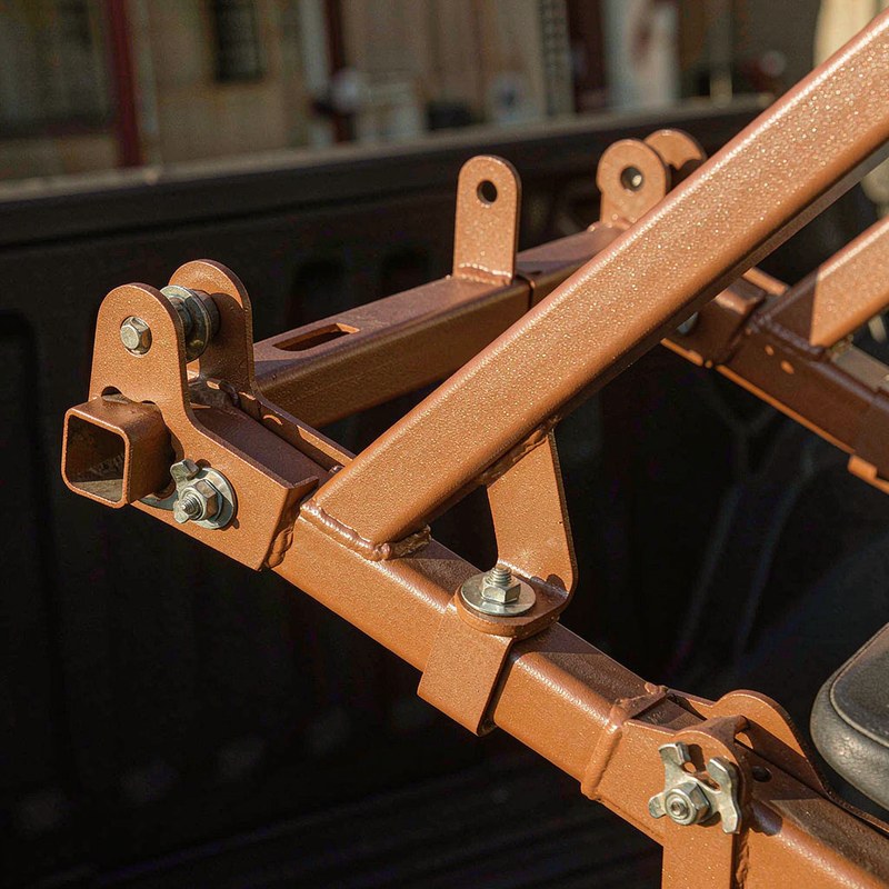 Detail view of the ARES WING Racing Simulator Cockpit with TV Mount, Sim Racing Wheel Stand